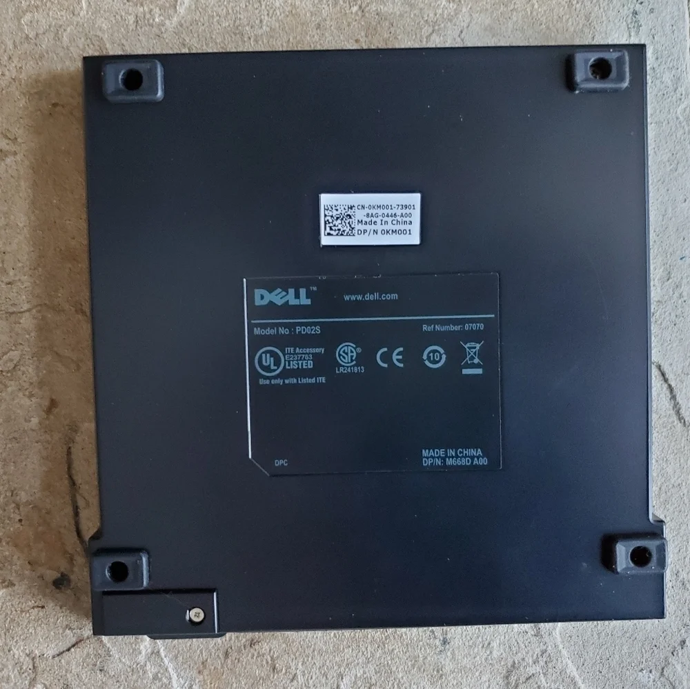 Dell PD02S External Optical Drive Bay eSATA DVD-RW / DVD-ROM w/ Cable